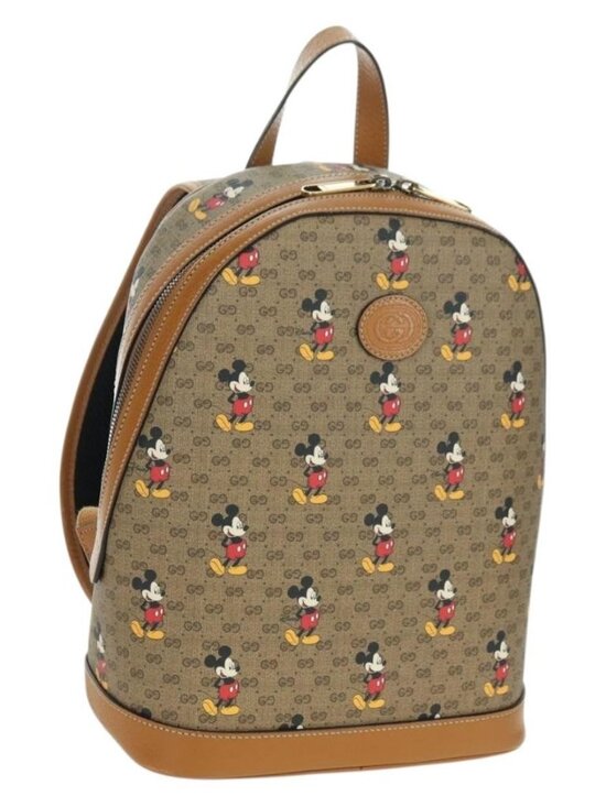 GUCCI Micro GG Supreme Disney Backpack PVC Beige Gold 552884 Auth YKZ1359M main image 13